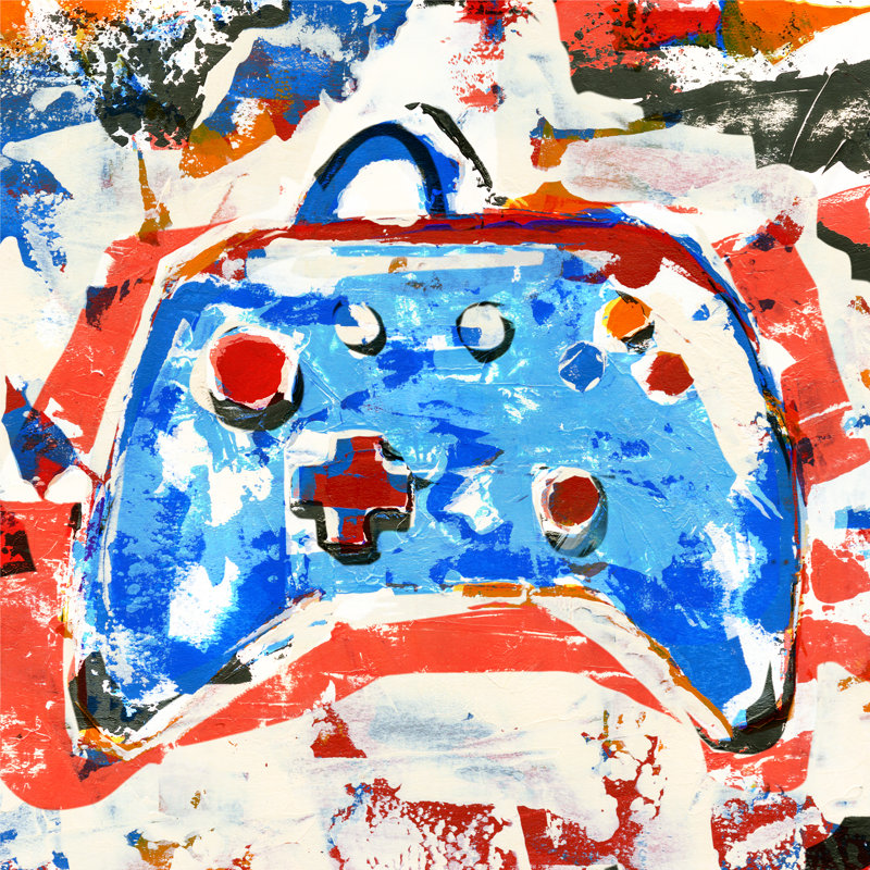 «Fenja Bold Gamer I» sur toile par Annie Warren, H 30 po x l 30 po