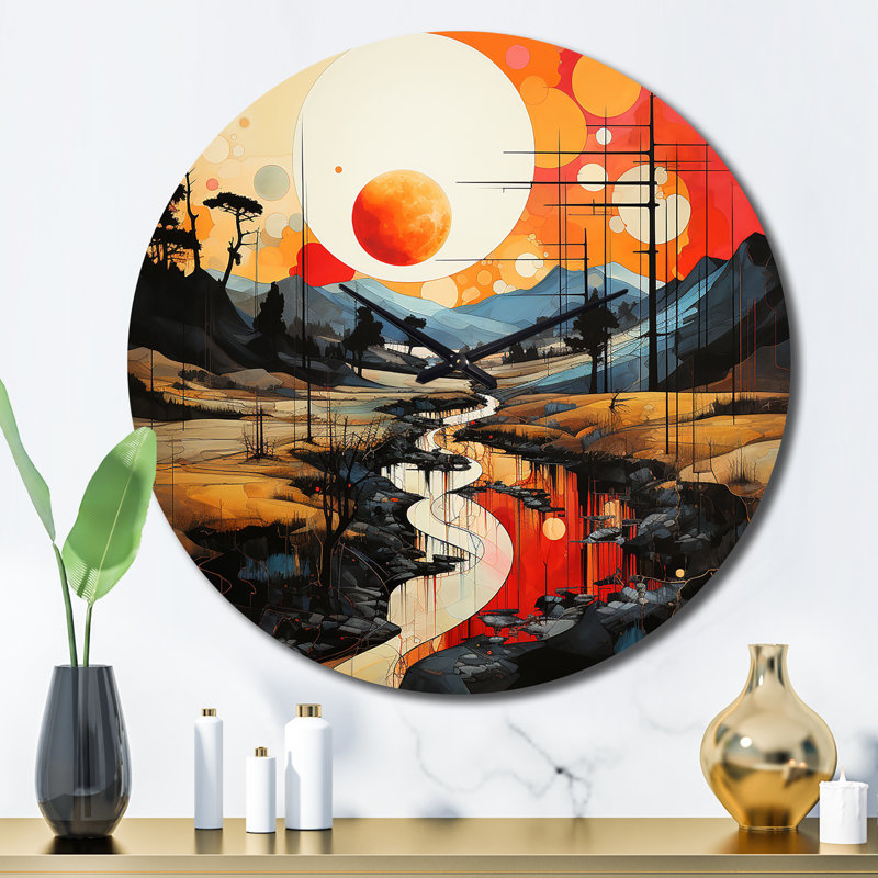 Dalesha - Horloge murale abstraite, Grand