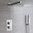 Lima Thermostatic Rain Shower Set with Ultra-Thin Square Showerhead
