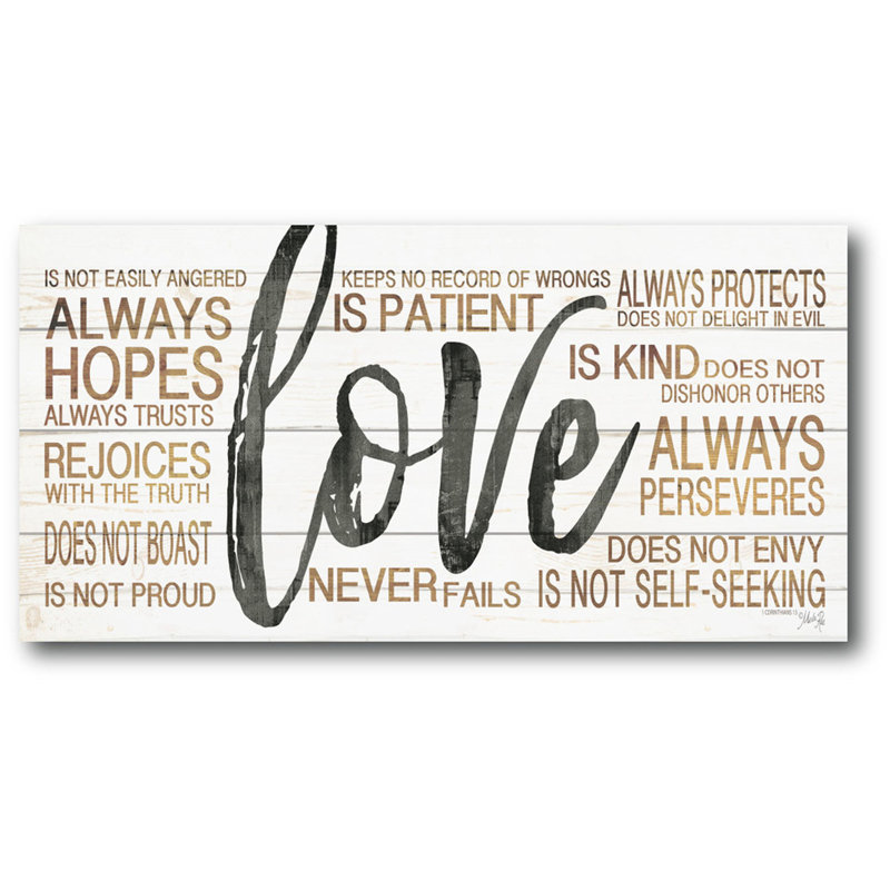« love »-impression sur toile tendue, reproduction d’art textuel