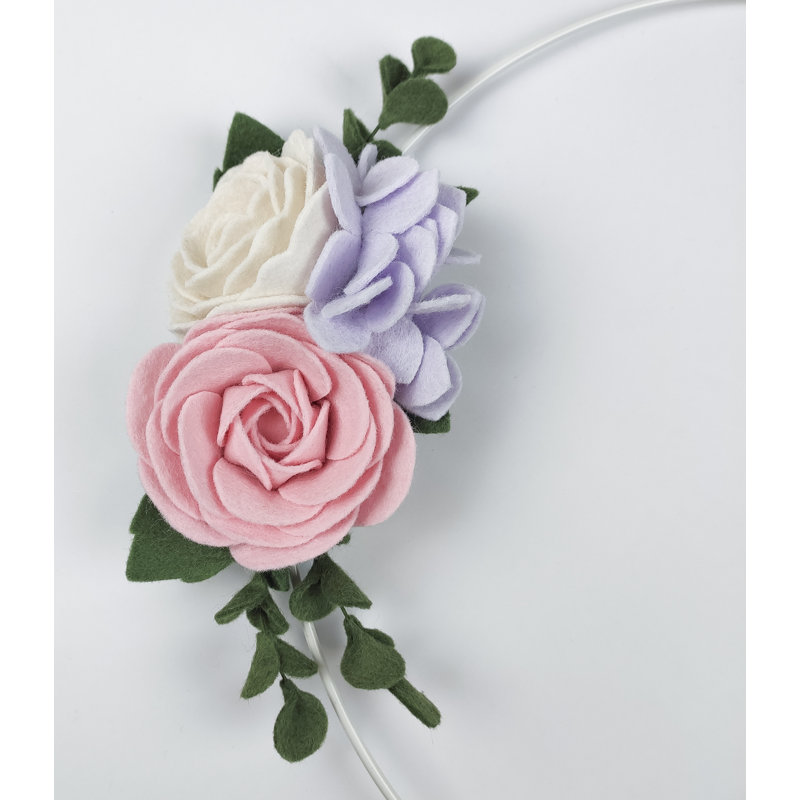 Faux Rose Metal Wreath