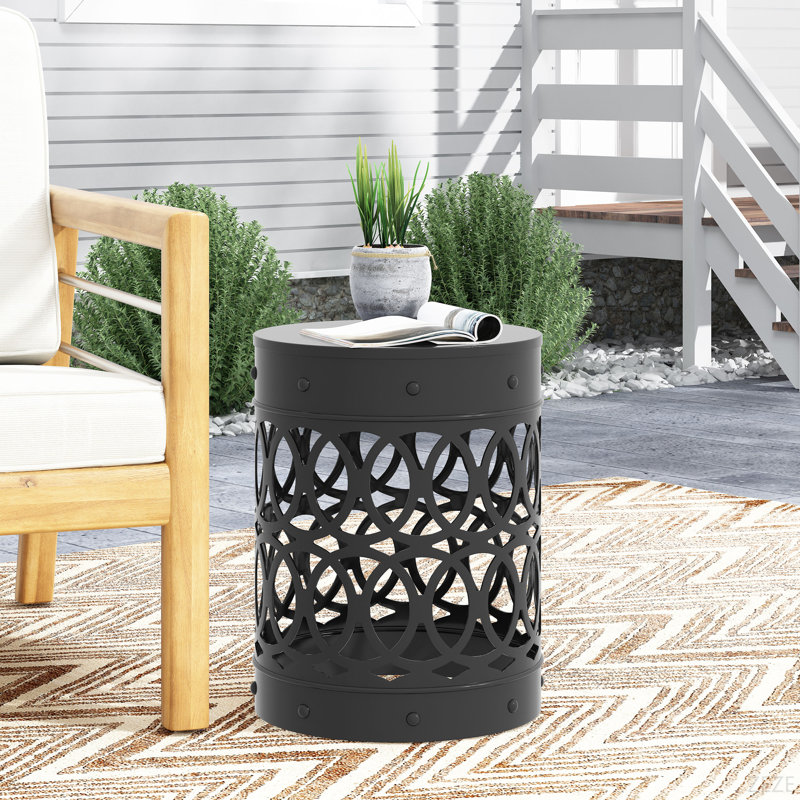 Outdoor Metal End Table -Large
