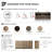 Soma 72'' Double Bathroom Vanity with Engineered Marble Top-806908392