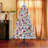 Home Heritage 7' Pine White Flocked Artificial Prelit Christmas Tree