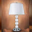Ensemble de lampes standard argenté 11" Temples
