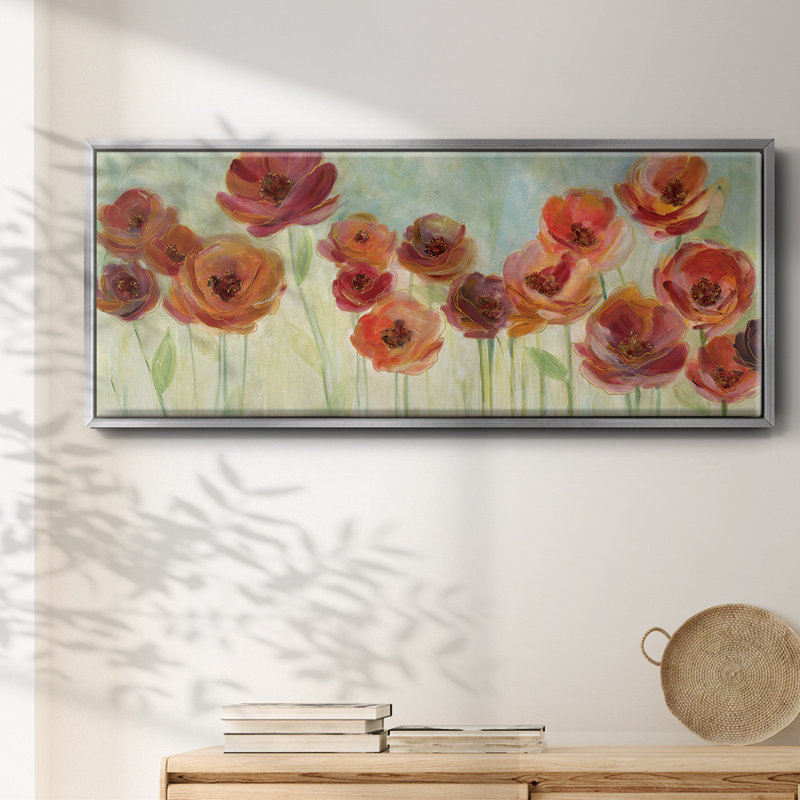 Meadow Poppies- Framed Canvas