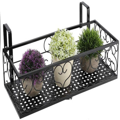 11.81" Iron Modern Plant Stand Flower Pot Holder Metal Plant Stand Hanging