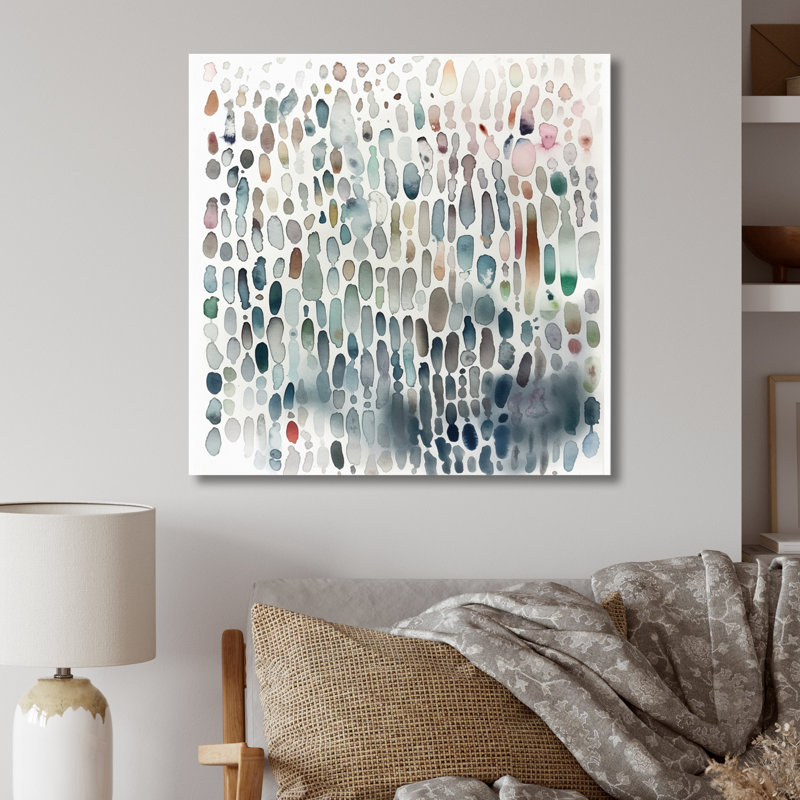 Silikou Silikou, bleu et blanc explorant des motifs abstraits II sur métal, impression, H 16 po x l 16 po x P 1 po