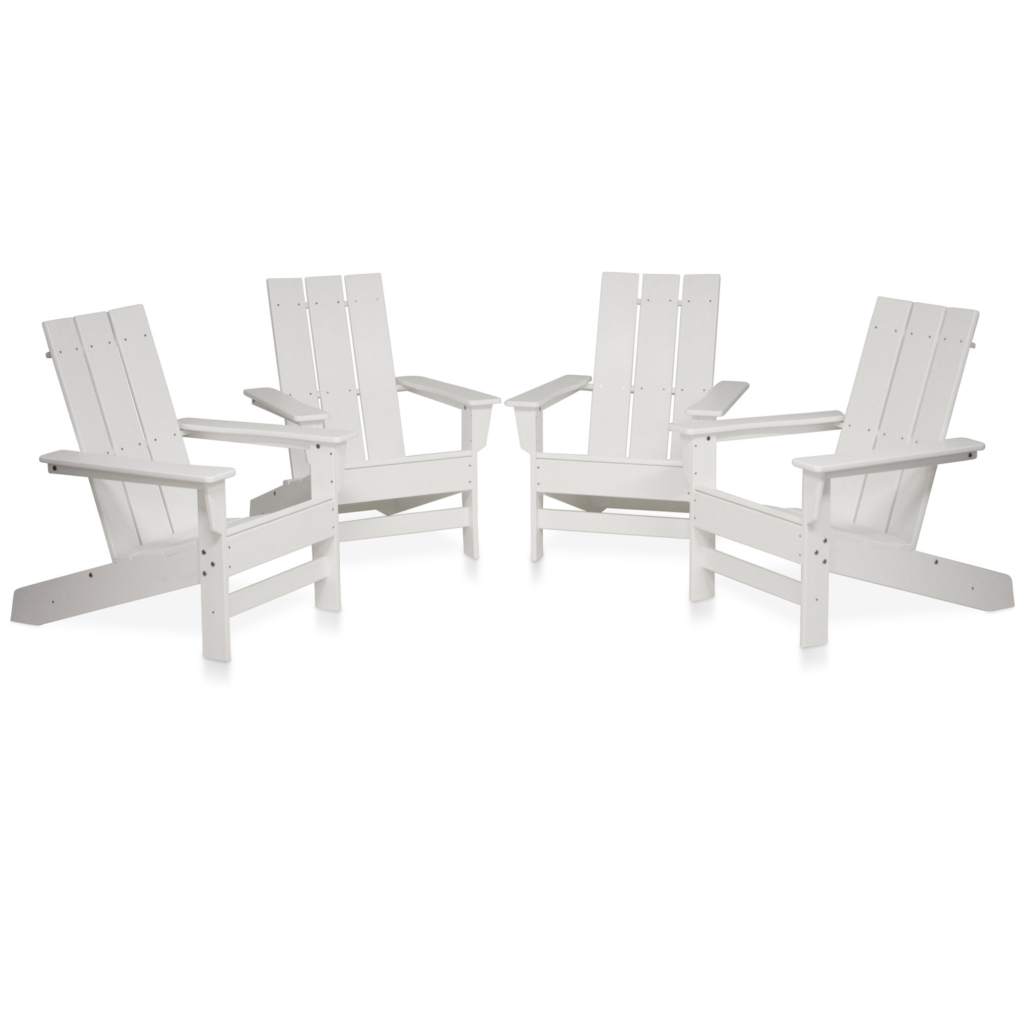 Ratcliff Outdoor Adirondack Set, White