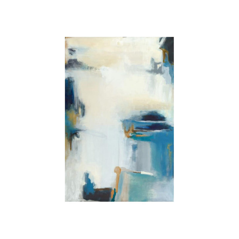 «Blue City» par Samuel Kane - impression, H 36 po x l 24 po, Gel coupé au couteau