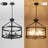 6- Light 23.1" Dimmable Farmhouse Round Cage Chandelier-1539837414