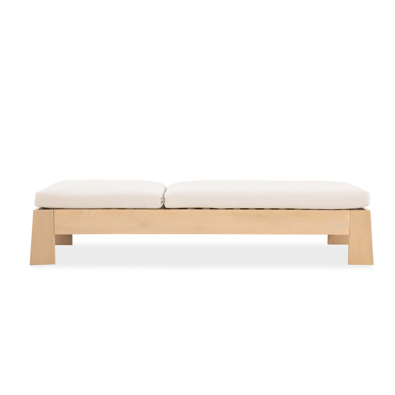 Chaise longue d'extérieur en eucalyptus Blakely