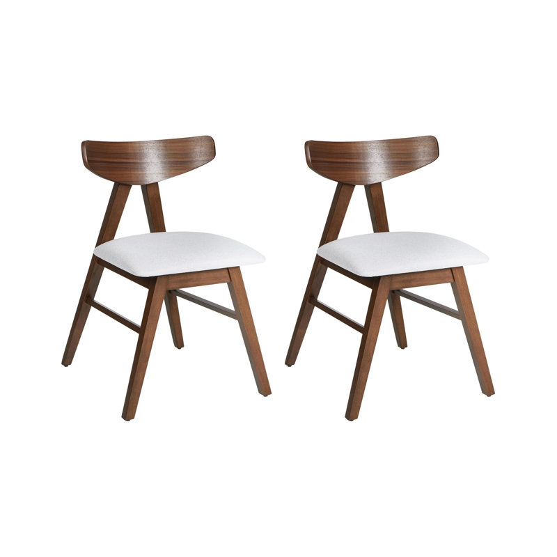 Set of 2 Dining Chairs LACOTA Wood Dark Grey, Dark Brown Wood