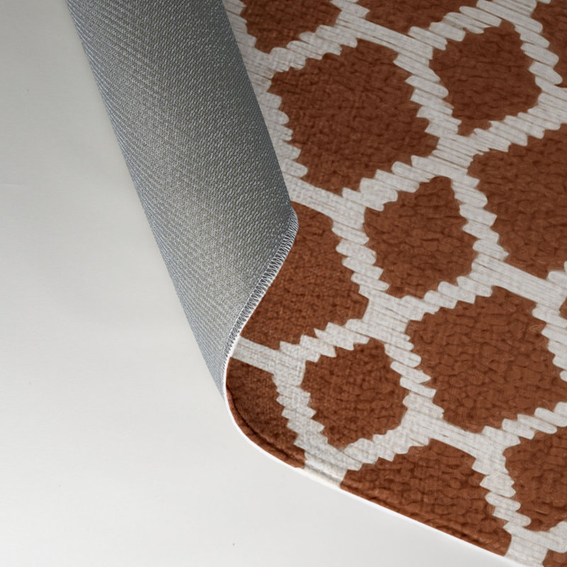 Tapis brun intérieur et extérieur Trellis, Rectangle 5 pi x 7 pi
