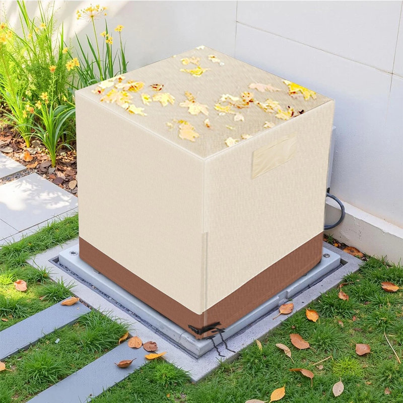 34” Waterproof Air Conditioner Cover, Square Air Conditioner Covers For Outside Units Central AC Winter, 210D Oxford Cloth