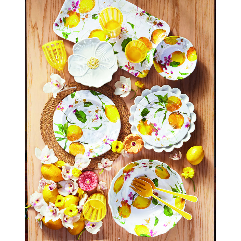 Lemoncello Melamine Serving Bowl 12 inch