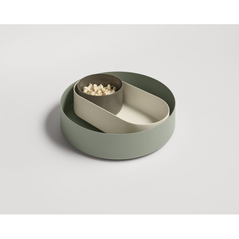 Ends Desk Organizer Set, Green/Ivory/Gray