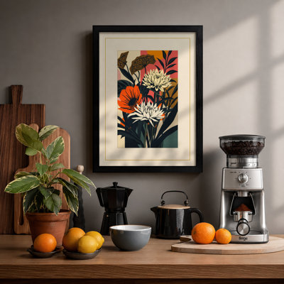 Stylized Floral Forms Art Deco - Print