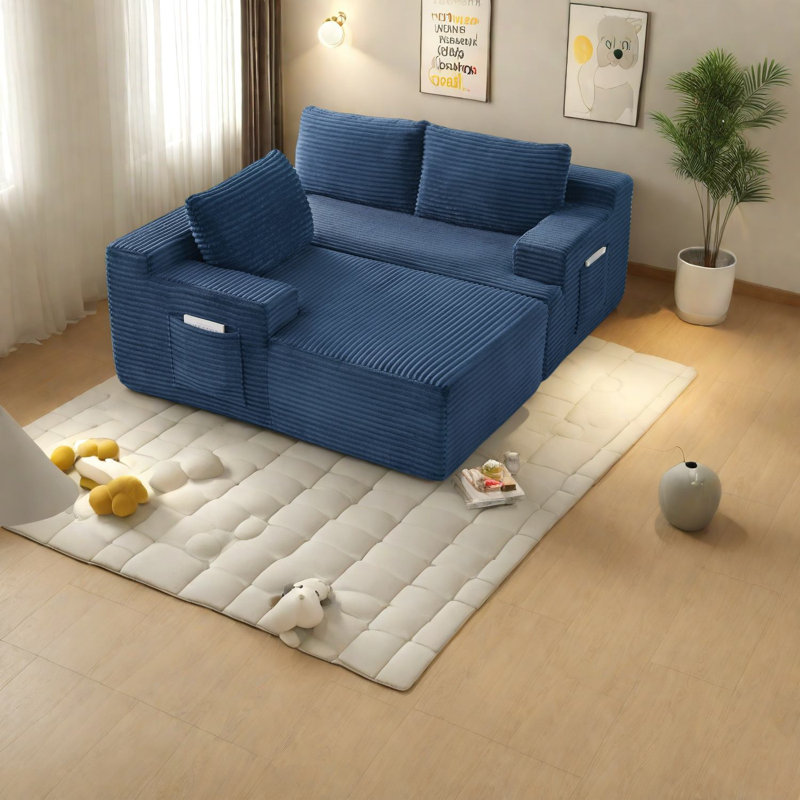 Canapé modulaire multifonctionnel en velours côtelé, style moderne pour salon, chambre à coucher, appartement