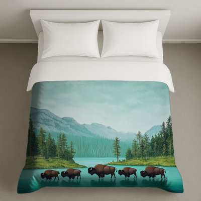 Bison Bedding Animals Duvet Cover Rustic