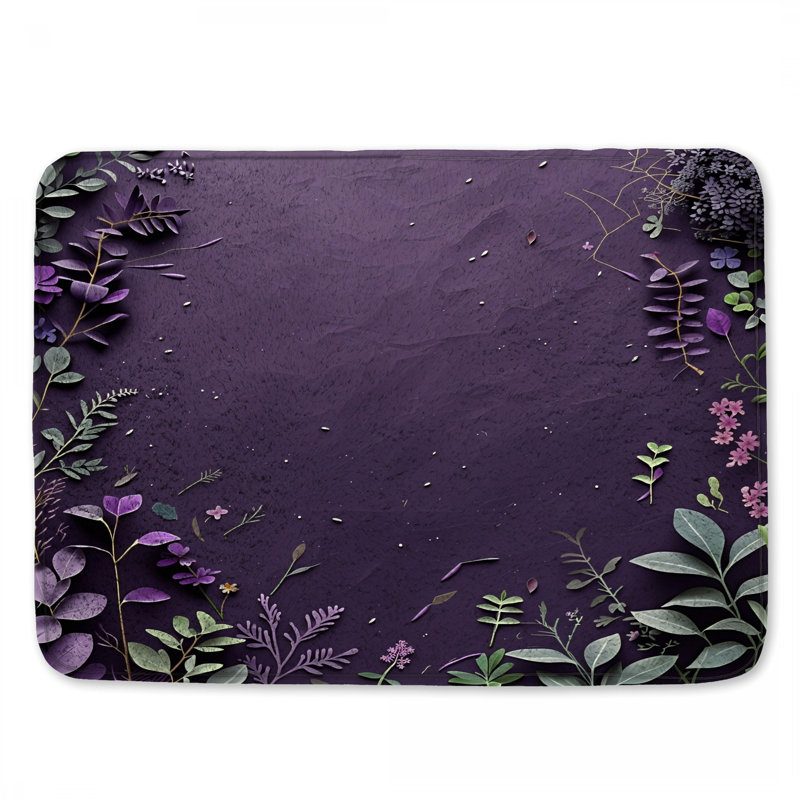 Tapis de bain floral Boho, L 34 po x L 21 po