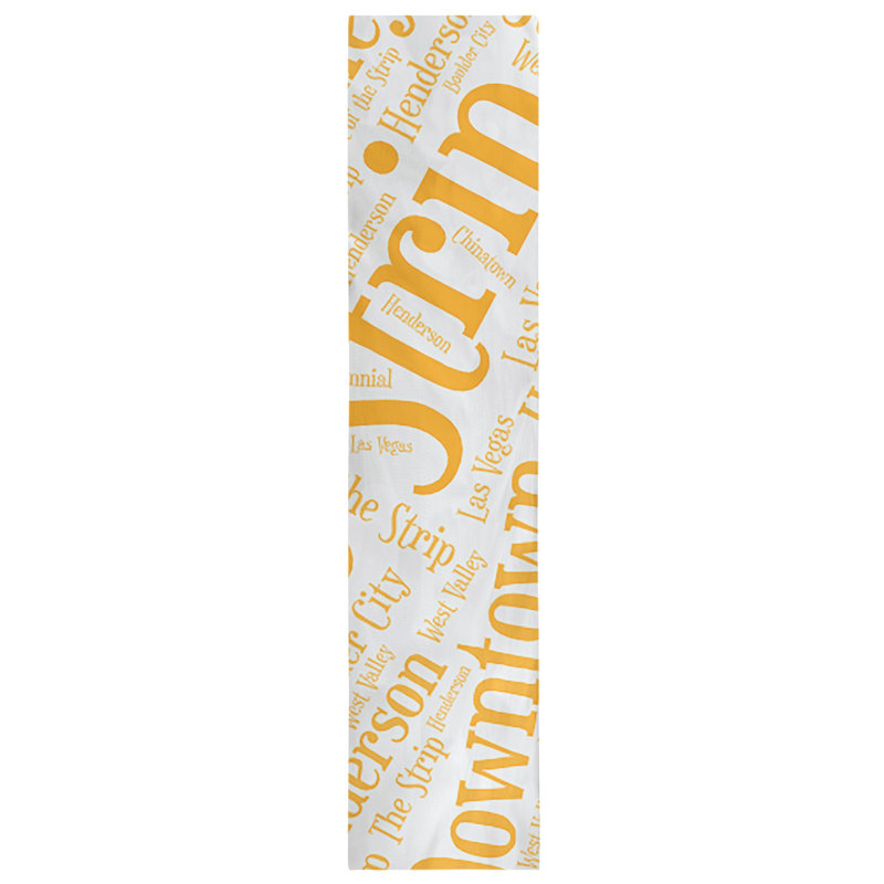 Chemin de table, 72 po x 16 po, Orange, Las Vegas