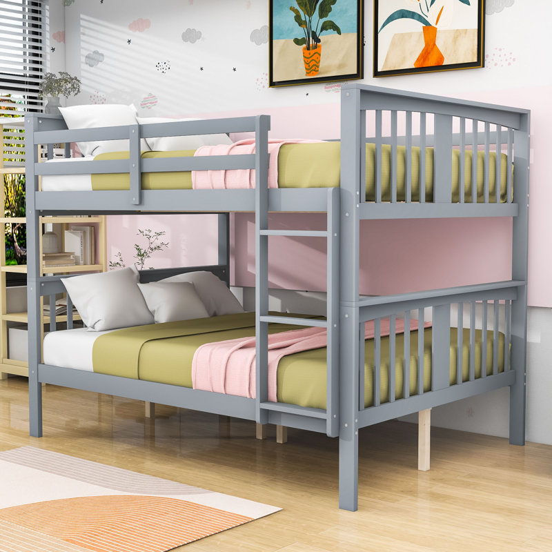 Gurwinder Kids Full Over Full Bunk Bed, Gray