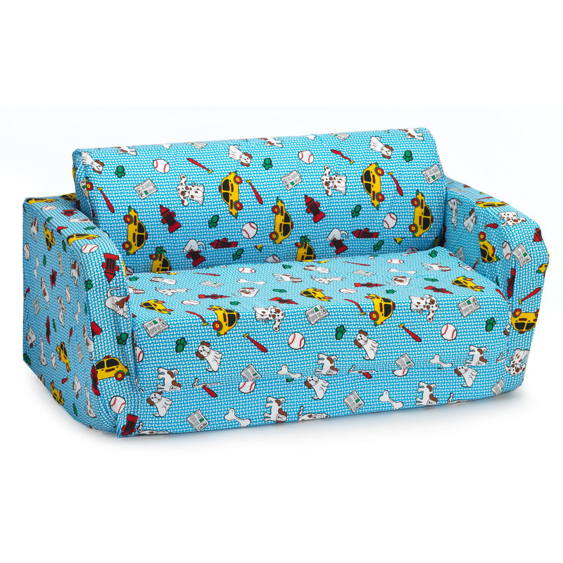 Canapé convertible pour enfants et lit Harr, Bleu