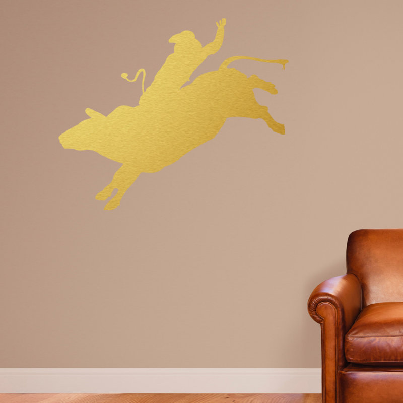 Décalcomanie murale un avenant bull, Or