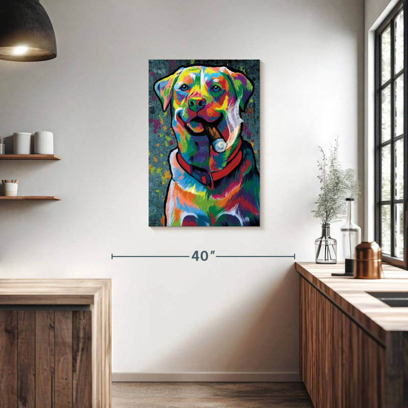 Brampt Acrylic Abstract Dog, 36" H x 24" W