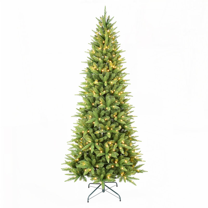 Arbre de Noël mince 9 pi avec lumières DEL