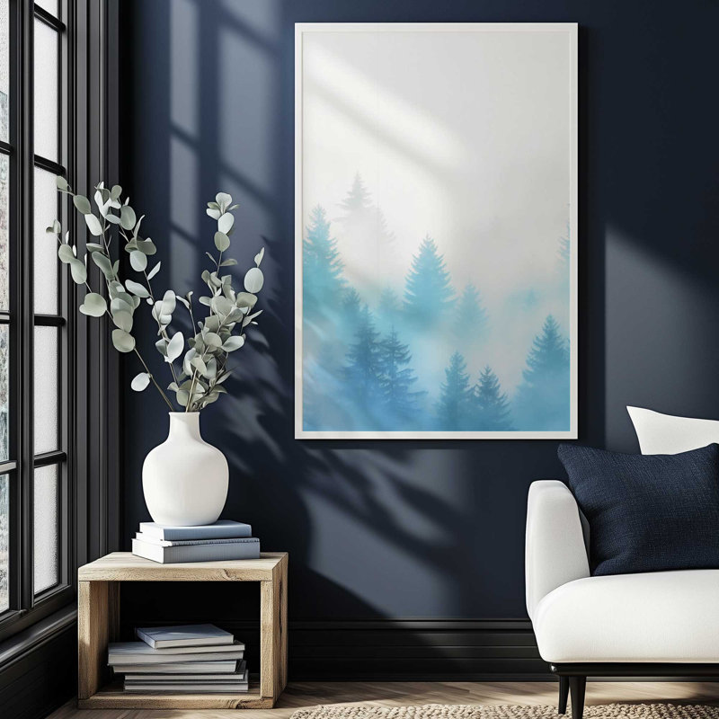 Frozen Echoes III, Single Picture Frame Opaque White, 21" H x 17" W