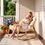 Chaise longue berçante de salon avec coussin 28,4 "avec coussin