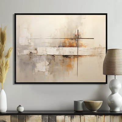 Beige Christianity Cross Of Jessus I - Christianity Wall Art
