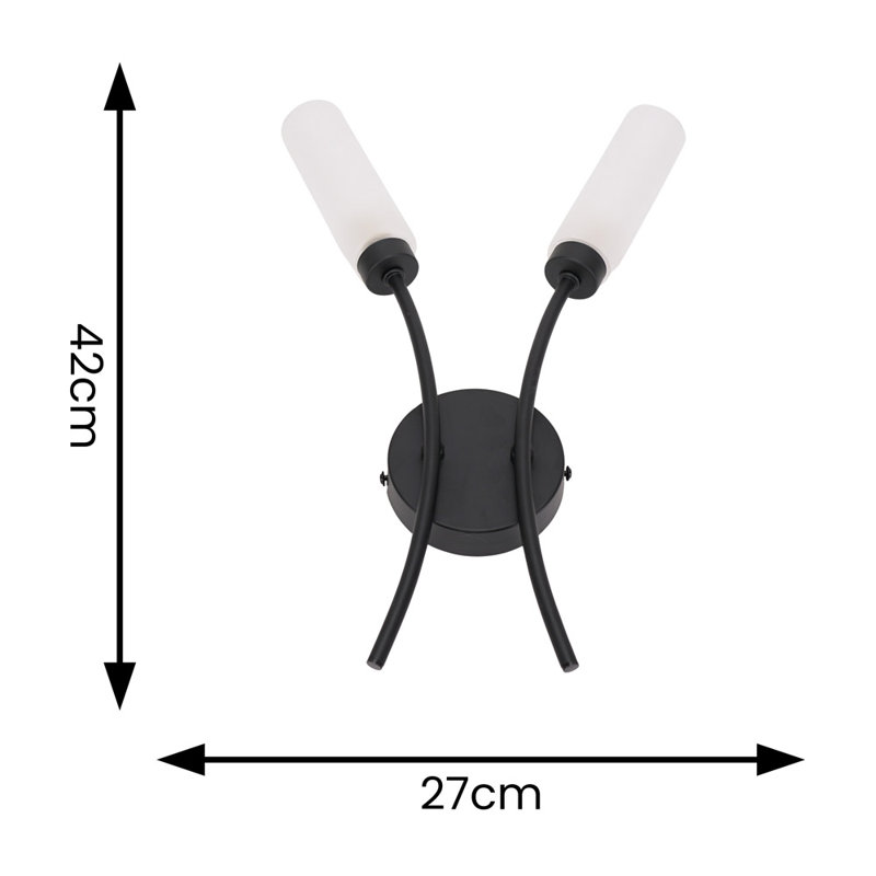 Aaniyah Armed Sconce, Matt Black, No