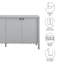 Buffet blanc festonné 4 portes Emmeline-106714565