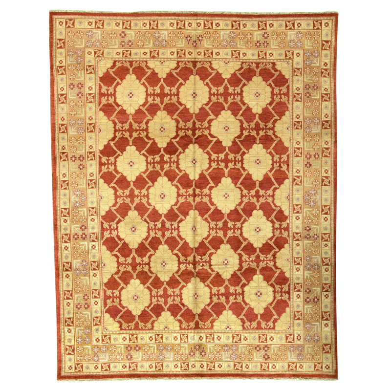 Handmade Silk and Wool Area Rug