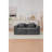 Modular Reclining Sofa Polyester Blend For Lounge Gray