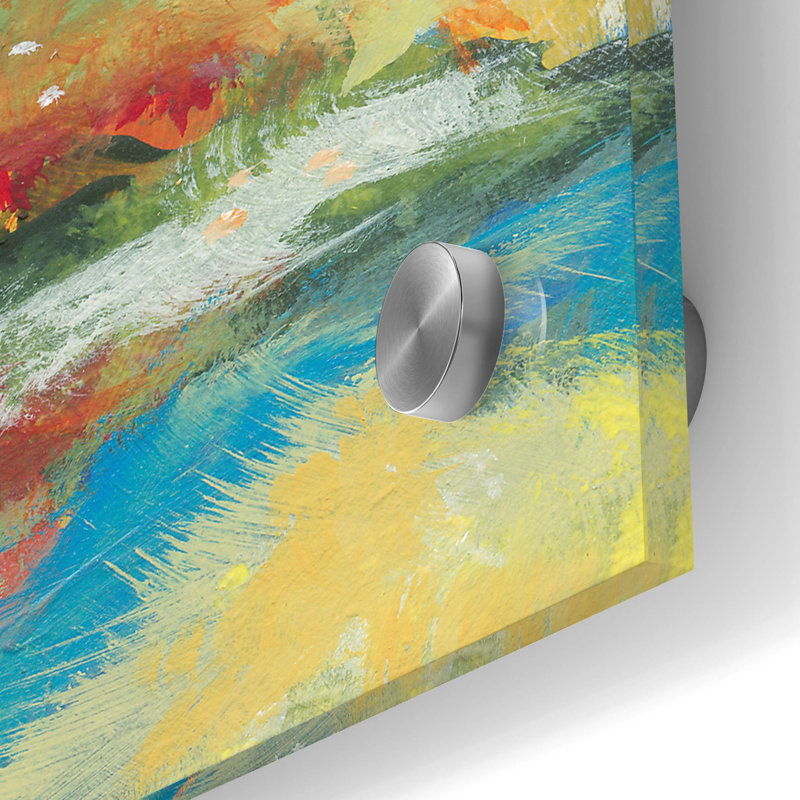 «Terra Verde» par Jan Weiss, art mural en verre acrylique, H 24 po x l 24 po x P 0,2 po