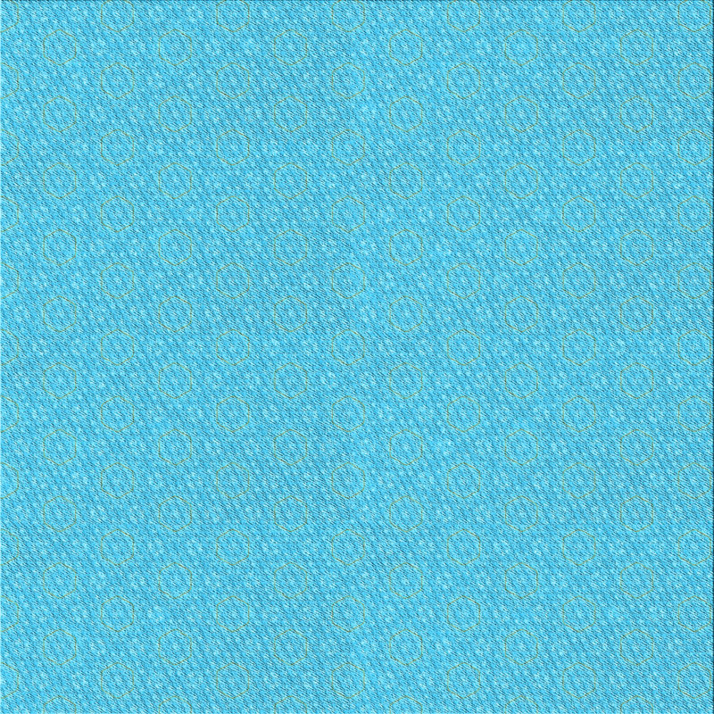 Tapis géométrique en laine turquoise, Carré 6 pi