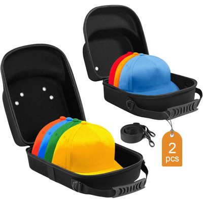 2 étuis de transport pour casquettes de baseball - Casque de transport pour 7 chapeaux