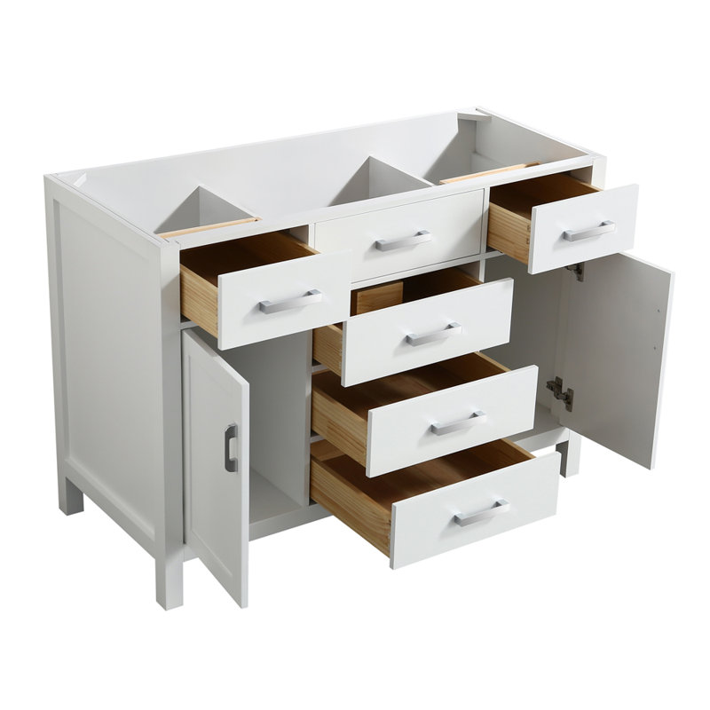 Base de meuble-lavabo simple Petrel, Blanc