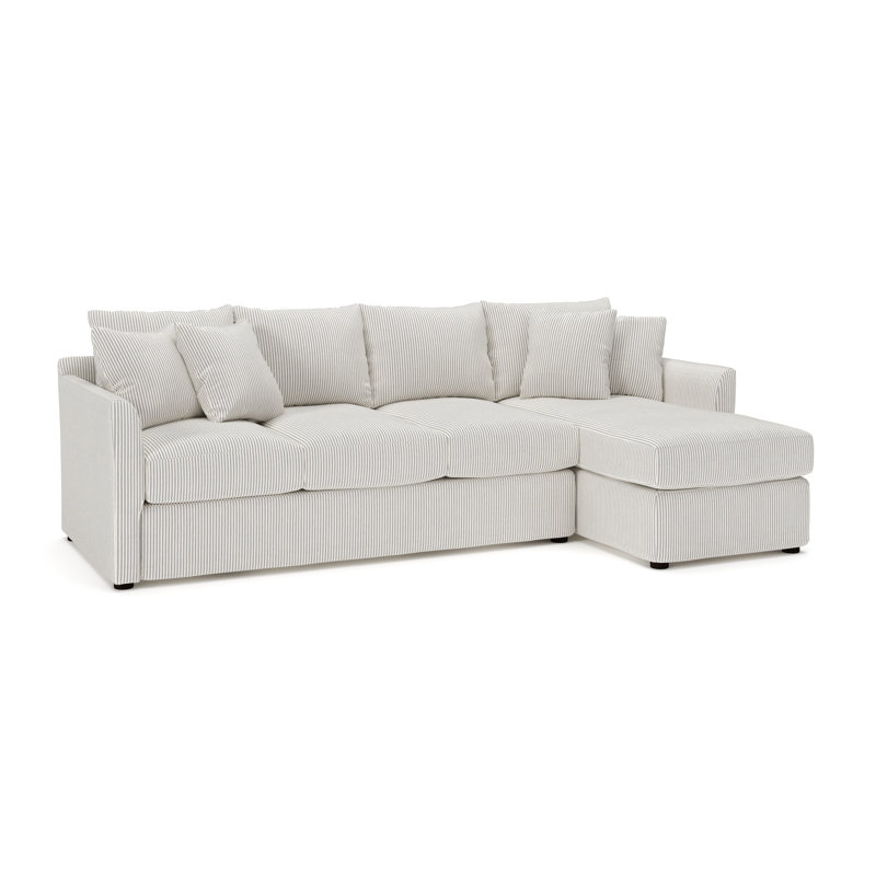 Canapé et chaise large 110 po Cecelia, Accoudoir à droite (vu de face), Croisière grise à la dérive