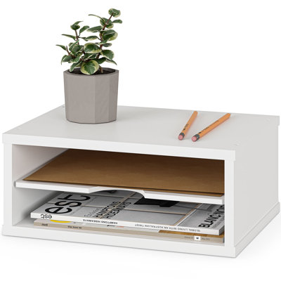 Logan Stackable 2-Tier Paper Organizer and Monitor Stand