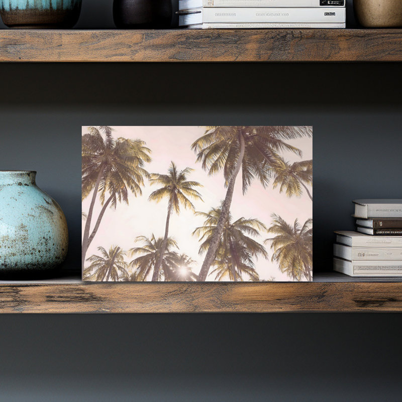 Art mural abstrait tropical tropical, H 12 po x l 18 po, Green/Grey