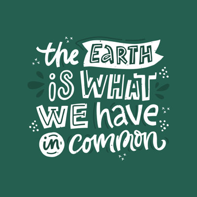 Earth Day Slogan - Wrapped Canvas Print