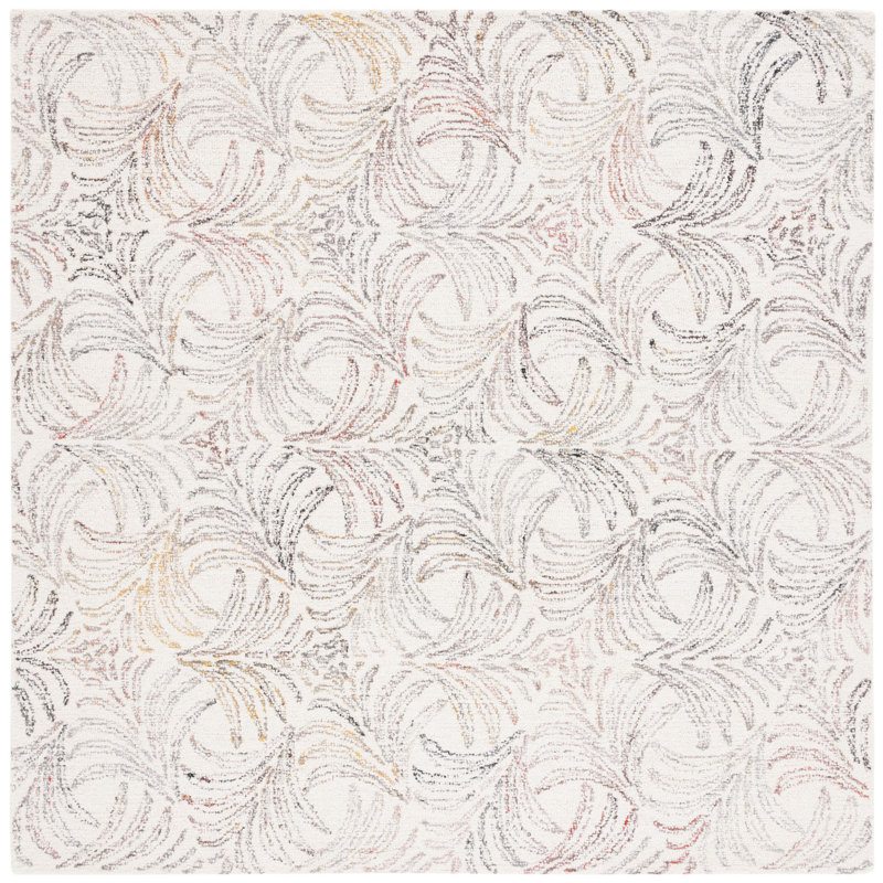 Jardin Hand Tufted Performance Floral Rug, Square 6'