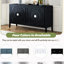 Buffet rétro noir avec tablettes réglables - Personnalise votre armoire de rangement pour augmenter la capacité de la maison