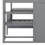 Lit mezzanine double avec lit autonome, tablettes, bureau et garde-robe-167959494