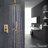 Brushed Gold Ceiling Mounted Thermostatic Rainfall Shower Set with Handheld and Mixer Valve